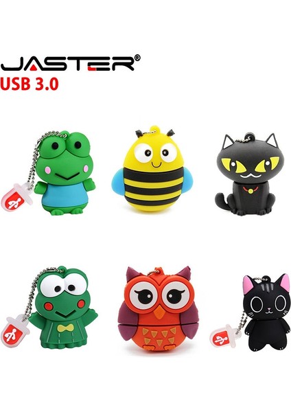 Pembe Baykuş 128 GB Jaster Sevimli Karikatür Hayvan Penguen Baykuş Kalem DRIVE128 GB U Disk 64 GB Kurbağa Memory Stick 32 GB Arı Pendrive 8 GB USB 3.0 Flash Sürücü (Yurt Dışından)