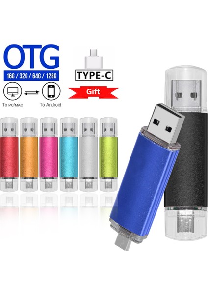 Turuncu 64GB Mikro Otg USB Flash Sürücü 4gb 8gb 16GB 64GB 32GB Pendrive Bilgisayar Memory Stick Android Akıllı Telefon Adaptörleri Depolama Aygıtları (Yurt Dışından)