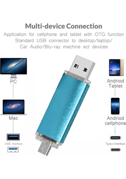 Turuncu 64GB Mikro Otg USB Flash Sürücü 4gb 8gb 16GB 64GB 32GB Pendrive Bilgisayar Memory Stick Android Akıllı Telefon Adaptörleri Depolama Aygıtları (Yurt Dışından)
