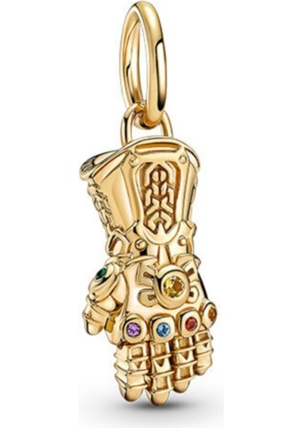 Gümüş Marvel The Avengers Infinity Gauntlet Sallantılı Charm
