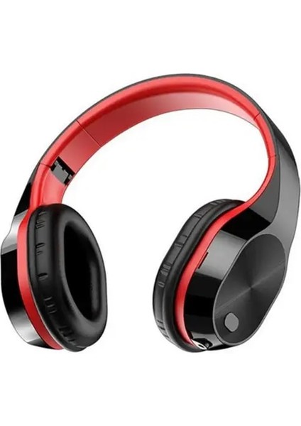 Siyah Kırmızı T5 Kablosuz Kulaklık Bluetooth Uyumlu Stereo Surround Subwoofer Destek Kartı Oynatma/kablolu Bağlantı Dizüstü Bilgisayar Için Kulaklık (Yurt Dışından)