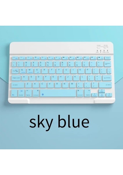7 Inç Mavi 2023 Yeni iPad Bluetooth Kablosuz Klavye Şarj Edilebilir Dilsiz Ultra Ince Mini Android Ios Windows Telefon Tablet Için Uygun (Yurt Dışından)