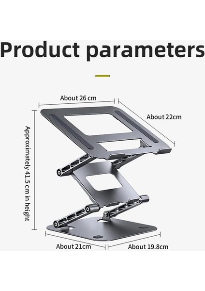 Zeytin Dizüstü Standı Alüminyum Alo Katlanabilir Dizüstü Bilgisayar Desteği Tablet Macbook Dizüstü Taşınabilir Katlama Tutucu Soğutma Braketi Desteği (Yurt Dışından)