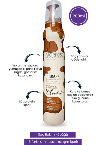 Milk Therapy Saç Köpüğü Chocolate 200 Ml