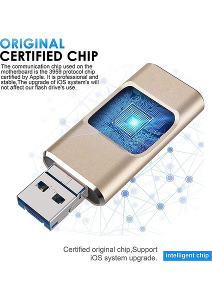 Pembe Göndermek Tip C 8 GB USB Flash Sürücü 128G Usb3.0 Pendrive iPhone Xs Için Max x 8 7 6 iPad 8/16/32/64/128 256 GB Memory Stick USB Anahtar Mfi Kalem Sürücü (Yurt Dışından)
