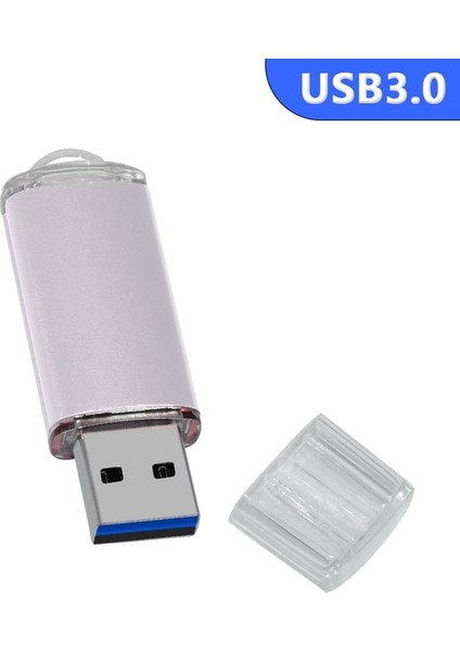 Gümüş USB 3.0 16GB Usb3.0 Flash Sürücü Metal 8gb 32GB 64GB Yüksek Hızlı Flash Bellek Çubuğu Dönen 16GB 128GB Pendrive Flash Stick Masaüstü Dizüstü Bilgisayar Için (Yurt Dışından)
