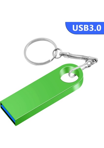 Yeşil 3.0 128GB Metal Anahtarlık USB 3.0 Flash Sürücü Metal Kalem Sürücü 128GB 64GB 32GB 16GB 8gb Pendrive Su Geçirmez Bellek USB Sopa Yüksek Hızlı (Yurt Dışından)