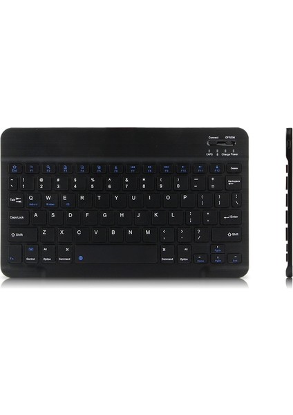 10IN Siyah Klavye Ajıuyu Mini Bluetooth Klavye Kablosuz Klavye Telefon Tablet Için Şarj Edilebilir Huawei Xiaomi Samsung Android Ios Windows Için (Yurt Dışından)