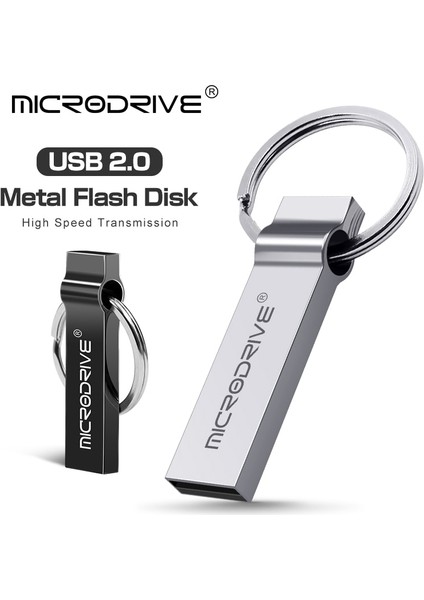 Siyah 128GB Kalem Sürücüsü USB Flash Sürücüler 128GB Yüksek Hızlı 64GB 32GB U Disk Su Geçirmez 16GB Kalem Sürücüsü Gerçek Kapasite Metal Memoria Stick 2.0 (Yurt Dışından)