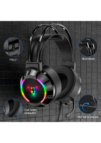 Uzun Buğday Kablolu Kulaklık Gamer Pc 3.5mm Ps4 Kulaklıklar Çevresel Ses Mikrofon Oyun Kulak Üstü Dizüstü Tablet Gamer (Yurt Dışından) fırsatları