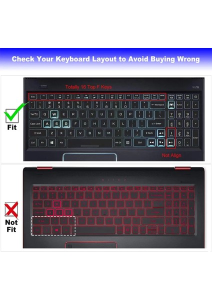 Candypink 15.6 "acer Nitro 5 Oyun Dizüstü Bilgisayarı AN515-43 AN515-44 AN515-54 AN715-51 AN515 43 54 An 515 43 Laptop Klavye Kapak Koruyucu (Yurt Dışından) fiyatları