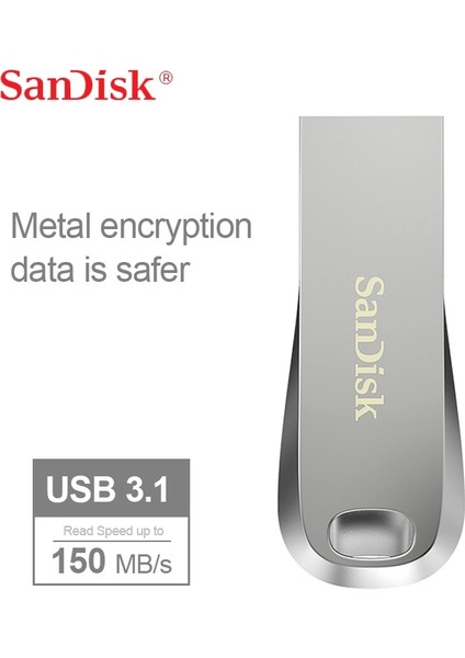 32GB Sandisk CZ74 USB 3.1 Flash Sürücü 256GB 128GB 64GB 150MB/S'YE Kadar 32GB Orijinal Metal Şifreleme Memory Stick Kalem Sürücüler Flashdisk (Yurt Dışından)