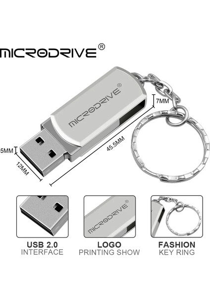 Altın 512 GB Su Geçirmez Süper Mini Metal USB Flash Sürücü 128 GB 64 GB 32 GB 16 GB USB Bellek Çubuğu Flash Pendrive U Disk Anahtarlık ile (Yurt Dışından)