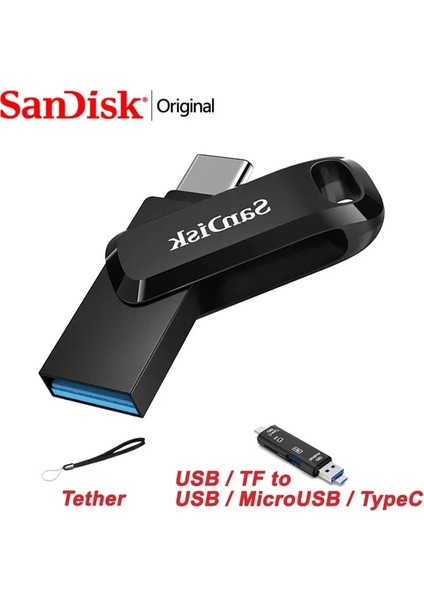 Çok Işlevli Ekle 256 GB Sandisk 3.1 USB Flash Sürücü Tip C Otg USB Çubuk 64 GB 32 GB Pendrive 128 GB Kalem Sürücü 256 GB USB Bellek 512 GB Telefon Için Anahtarlı Disk (Yurt Dışından)