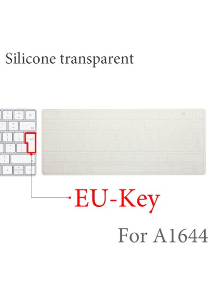 Ab-Anahtar-C Gökkuşağı Degrade Sihirli Klavye Kapağı Silikon Cilt Koruyucu Film Apple Magic Keyboard 2 2015 A1644 Abd/ab Klavye Sürümü (Yurt Dışından)