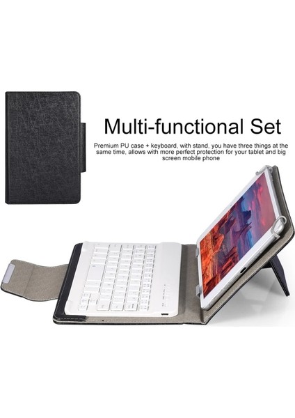 06 Tablet Klavyeler Klavye Şarj Kablosu Ipad Evrensel Deri Kılıf Apple Ipad Windows Android Ios 7 Inç/10 Inç (Yurt Dışından)