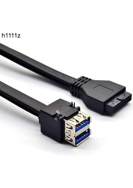 30 cm Konnektörler 19PIN/20PIN Dişi Başlık Çift USB 3.0 Ön Panel Masaüstü Anakart Montaj Kablo Kordonu Sabit Ayaklı 30/50/80 cm (Yurt Dışından)