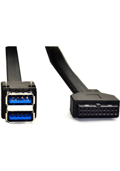 30 cm Konnektörler 19PIN/20PIN Dişi Başlık Çift USB 3.0 Ön Panel Masaüstü Anakart Montaj Kablo Kordonu Sabit Ayaklı 30/50/80 cm (Yurt Dışından) fiyatları