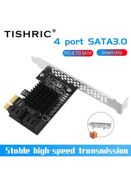 1x Ila 4 Sata Tıshrıc Pcıe Pcı E Sata 4x 1x Ila 2/6/10 Bağlantı Noktaları Sata 3.0 Denetleyici Pci Express Çarpan Genişletme Kartı 6 Gbps Ek Kart Yükselticisi (Yurt Dışından)