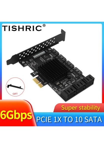 1x Ila 4 Sata Tıshrıc Pcıe Pcı E Sata 4x 1x Ila 2/6/10 Bağlantı Noktaları Sata 3.0 Denetleyici Pci Express Çarpan Genişletme Kartı 6 Gbps Ek Kart Yükselticisi (Yurt Dışından)