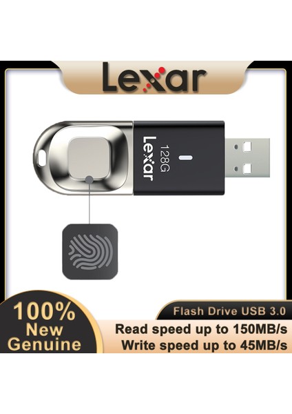 32GB Lexar 128GB Flash Sürücü 64GB 32GB Pendrive USB 3.0 U Disk 256GB U Disk Parmak Izi Şifreleme Kalem Sürücüsü F35 Pendrive (Yurt Dışından)