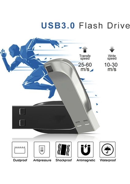 Siyah 1 Tb Olaf USB 3.0 Kalem Sürücü Otg Yüksek Hızlı USB Flash Sürücüler Su Geçirmez Flash Memory Stick Disk On Key 2 Tb/1 TB/512 GB Cles USB Sürücü (Yurt Dışından)