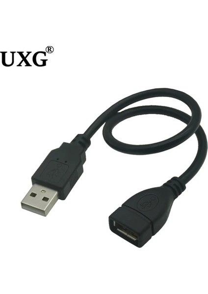 Düz 100 cm 10 cm 20 cm USB 2.0 A Erkek Kadın 90 Açılı Uzatma Adaptör Kablosu Usb2.0 Erkek Kadın Sağ/sol/aşağı/yukarı Siyah Kablo Kablosu (Yurt Dışından)