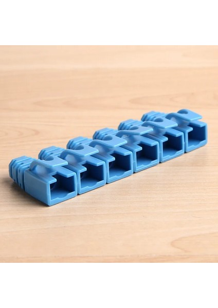 Beyaz 100 Adet Ampcom RJ45 Ethernet Ağ Kablosu Gerginlik Giderici Botlar Kablo Konektörü Fiş Kapakları Cat5 CAT5E Cat6 (Plastik) (Yurt Dışından)