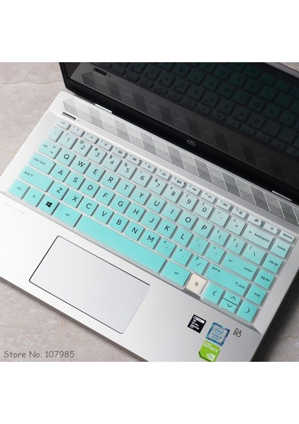 Degrade Gök Mavisi Silikon Klavye Kapak Koruyucu Cilt Için Hp Envy X360 2020 Dokunmatik Ekran 2-In-1 Dizüstü Bilgisayar 13-Ba 13-BA0999NZ 13-BA0085NR 13-BA0007TX (Yurt Dışından)