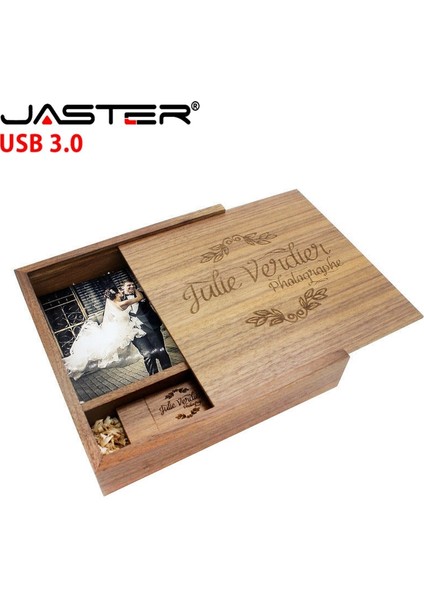 Ceviz Ahşap 16 GB Ücretsiz Logo Ahşap USB 3.0 Flash Sürücü 4g 8g 16G 32G 64 GB 128G Düğün Hediyesi Kalem Sürücüler Kutusu 6*4 Memory Stick Fotoğraf U Disk (Yurt Dışından)
