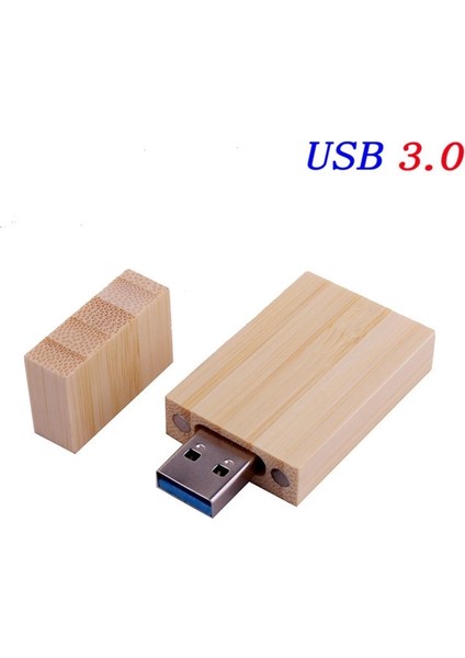 Bambu 64GB Jaster USB 3.0 Ahşap Flash Sürücü Pendrive Memory Stick + Hediye Kutusu 4gb 8gb 16GB 32GB 64GB U Disk Düğün Hediyesi Ücretsiz Özel Logo (Yurt Dışından)