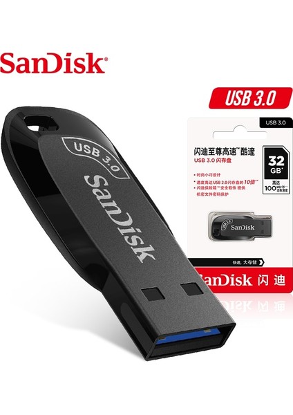 SDCZ410 128GB 100% Orijinal Sandisk CZ410 CZ73 Usb3.0 Flash Sürücü 32GB 64GB 128GB 256GB Ultra Shift Siyah Memory Stick U Disk Mini Pendrive (Yurt Dışından)