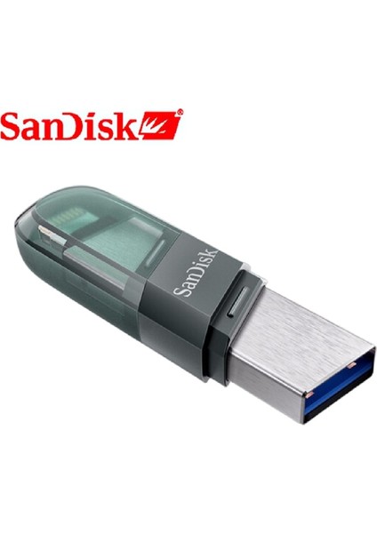 Siyah 64 GB Sandisk USB Flash Sürücü Ixpand Flip Otg Lightning USB 3.1 Çubuk 256 GB 128 GB 64 GB iPhone iPad ve USB Tip A Için Kalem Sürücü Mfi (Yurt Dışından)