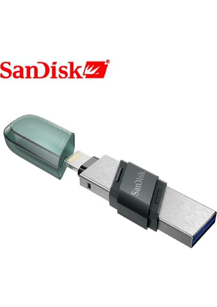 Siyah 64 GB Sandisk USB Flash Sürücü Ixpand Flip Otg Lightning USB 3.1 Çubuk 256 GB 128 GB 64 GB iPhone iPad ve USB Tip A Için Kalem Sürücü Mfi (Yurt Dışından)