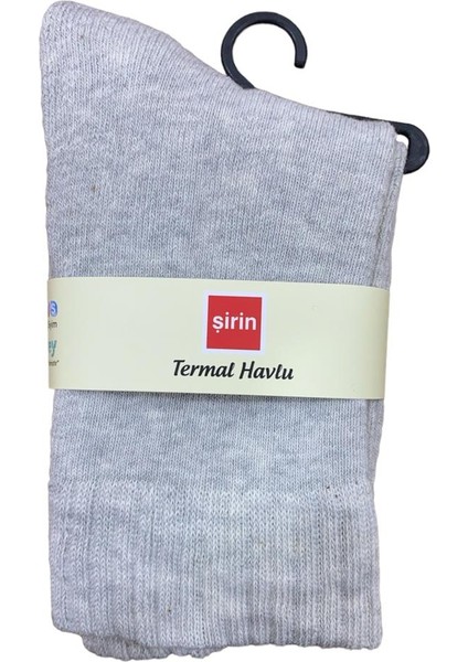 5750 Kadın Termal Havlu Çorap/gri/38-40