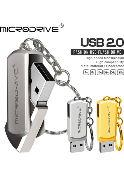 Altın 128 GB Metal USB Flash Sürücü 8 GB 16 GB 32 GB 64 GB 128 GB Kalem Sürücü Otg 8 16 32 64 128 GB Pendrive Memory Stick Sürücüler U Disk Su Geçirmez (Yurt Dışından)