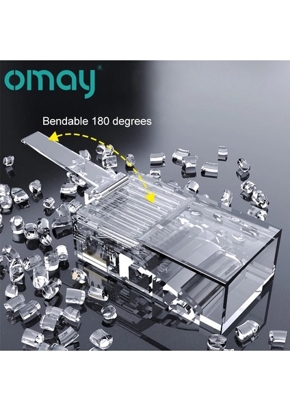 CAT5E Korumasız 100 Adet Omay Cat6/7 Cat5 Geçiş RJ45 Modüler Fiş Ağ Konnektörleri Utp 3/50μ Altın Kaplama 8P8C Ethernet Kablosu Için Sıkma Ucu (Yurt Dışından)