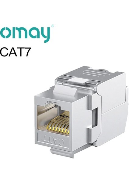 Cat.7 2 Adet RJ45 Cat8 Aletsiz Stp Korumalı Keystone Jack Modülü, Kendinden Kilitli Cat7 CAT6A Cat6 CAT5E Çinko Alaşım Ağ Çoğaltıcı Adaptörü (Yurt Dışından)