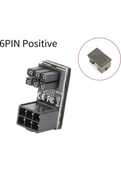 6pın Pozitif Atx 6 8 Pin Dişi-Erkek 180 Derece Açılı Adaptör 6pin 8pin 180 Derece Dönen Açılı Adaptör Masaüstü Bilgisayarlar Için Grafik Kartı (Yurt Dışından)