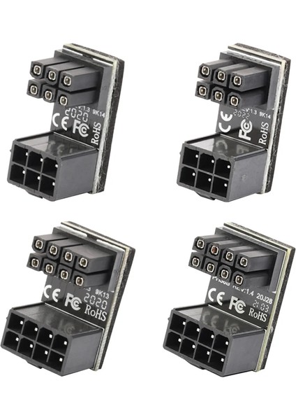 6pın Pozitif Atx 6 8 Pin Dişi-Erkek 180 Derece Açılı Adaptör 6pin 8pin 180 Derece Dönen Açılı Adaptör Masaüstü Bilgisayarlar Için Grafik Kartı (Yurt Dışından)