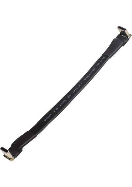 T2D-T2D 40CM Usb2.0 Tip-C Şerit Düz Kablo Emı Kalkan Uzatma Fpc Kablosu USB 2.0 Usb-C 90 Derece Yukarı/aşağı Açılı Konnektör 5cm-3m Tv Pc Için (Yurt Dışından)