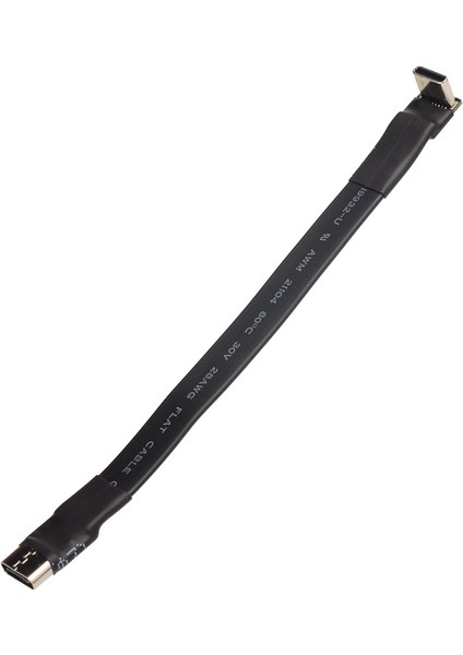 T2D-T2D 40CM Usb2.0 Tip-C Şerit Düz Kablo Emı Kalkan Uzatma Fpc Kablosu USB 2.0 Usb-C 90 Derece Yukarı/aşağı Açılı Konnektör 5cm-3m Tv Pc Için (Yurt Dışından)