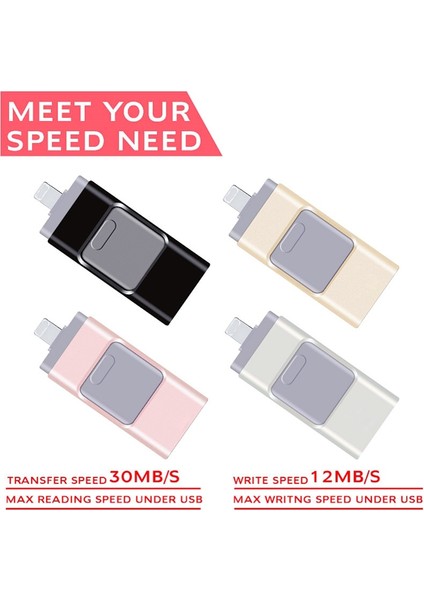 Gümüş 256 GB USB Flash Sürücü Pendrive Otg Usb3.0 Flash Sürücü 16 GB 32 GB 64 GB Kalem Sürücü 128 GB iPhone iPad Pc Için USB Bellek Çubuğu (Yurt Dışından)