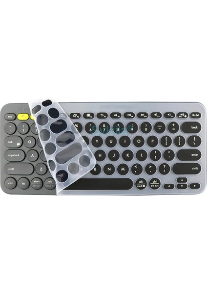 2 In 1 Siyah Çanta K380 Klavye Kapağı Logitech K380 Için Logi Kablosuz Silikon Koruyucu Kılıf Filmi Tpu Ingilizce Kore Pembe Şeffaf Siyah (Yurt Dışından)
