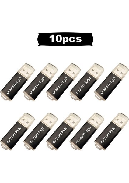 Siyah USB 2.0 1 GB x 10 Adet 10 Adet/grup USB Sopa Mini Kalem Sürücü USB Flash Sürücüler 128 GB Pendrive 64GB 32GB 16GB Metal Disk Cle USB Ücretsiz Özel Logo (Yurt Dışından)