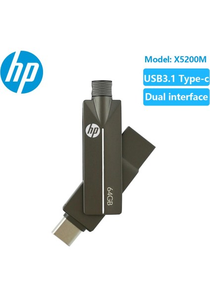 64 GB Yeni Hp Usb3.1 Tip-A Tip-C 3.1 Flash Sürücü 32 GB 64 GB 128 GB Pc Android Akıllı Telefon Için Kalem Sürücü Memory Stick Depolama U Disk (Yurt Dışından)
