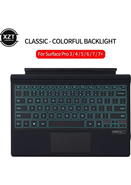 Renkli Yeni Microsoft Klavye Yüzey Pro4/5/6/7 Kablosuz PRO13 Arka Işık Yüzey Go Bluetooth Klavye Tablet Klavye (Yurt Dışından)