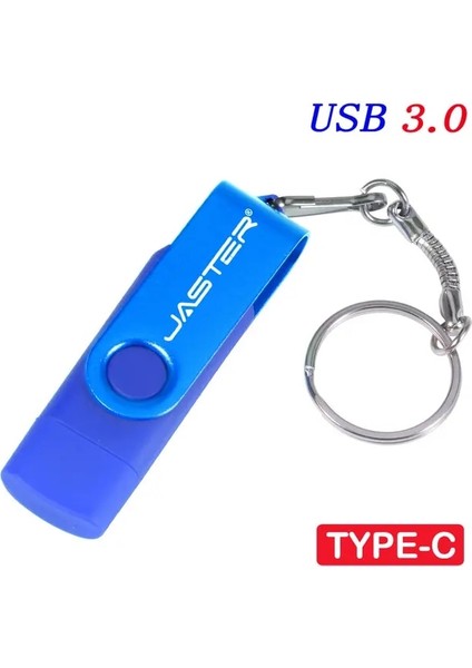 Type-C -D 64GB Yüksek Hızlı Otg Kalem Sürücü 64GB Ücretsiz Logo USB 3.0 Flash Sürücüler 32GB Anahtarlıklı Memory Stick 16GB Ücretsiz Type-C Adaptörler U Disk (Yurt Dışından)