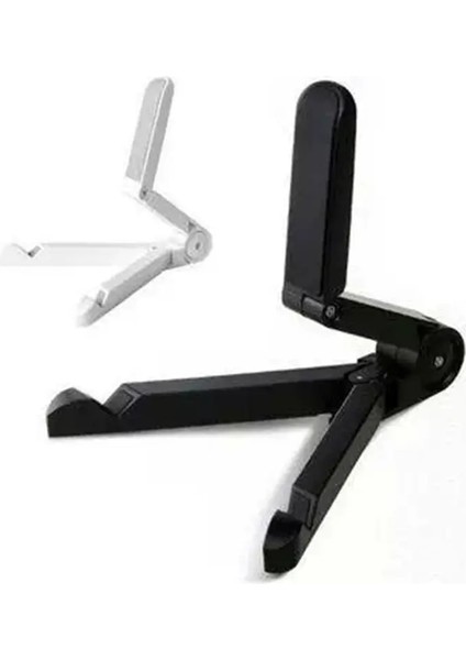 Beyaz Ajıuyu Evrensel Katlanabilir Tablet Telefon Tutucu Ayarlanabilir Braket Masaüstü Standı Tripod Desteği iPhone 13 Pro Max iPad Pro Air (Yurt Dışından) indirimleri