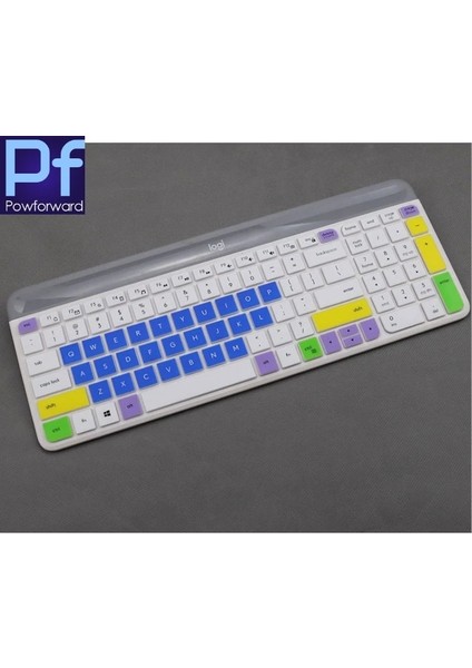 Pembe Silikon Toz Geçirmez Kablosuz Masaüstü Klavye Kapak Cilt Için Logitech K580 Logitech MK470 Ince Kablosuz Combo Klavye (Yurt Dışından)